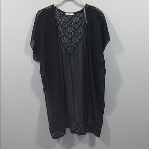 Sheer black kimono